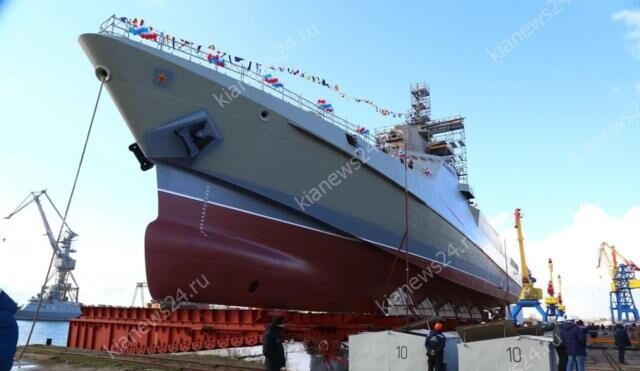 New patrol ship produced in Crimea was launched in Kerch